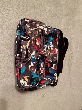 Vera Bradley Black Quilted Laptop Bag with Multicolor Abstract Print